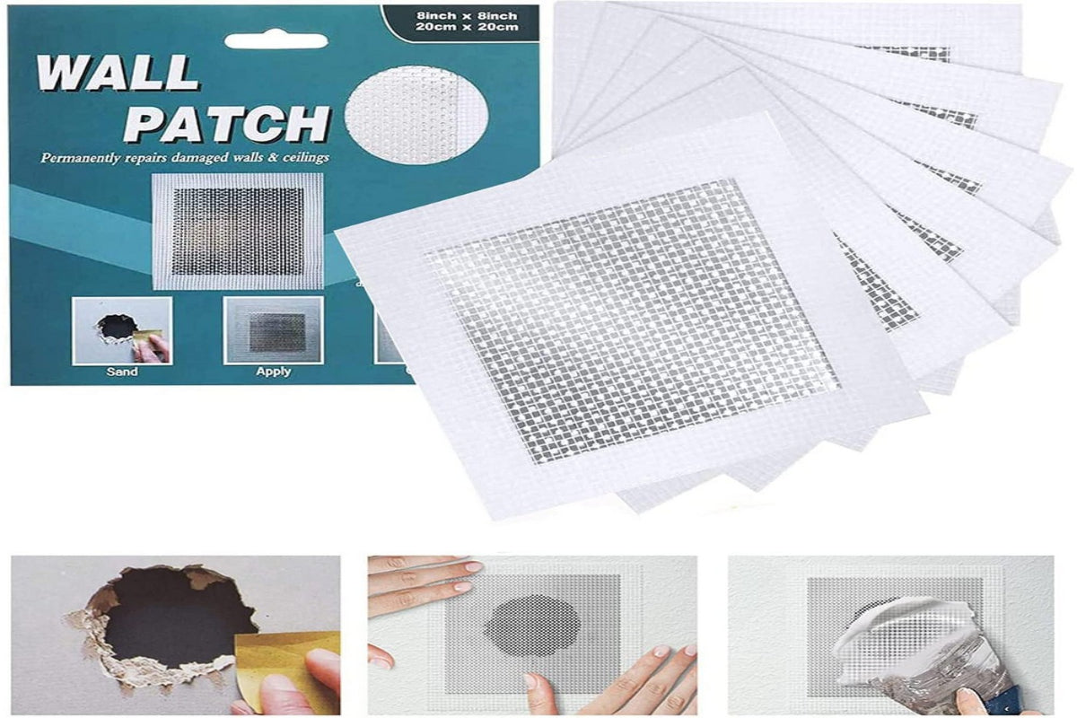 2 Pack Drywall Patch Kit 8 Inch with Self-Adhesive Mesh