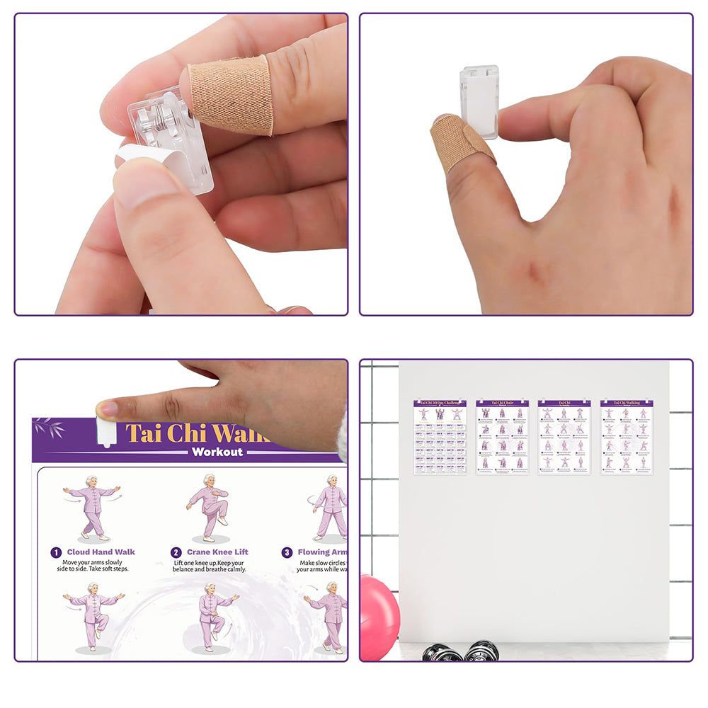 4 Pack 21x30cm Tai Chi Yoga Exercise Posters