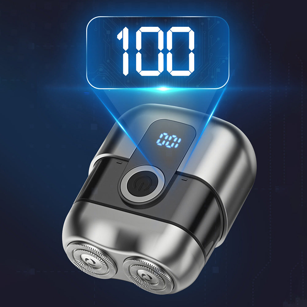 Electric Razor for Men Mini Electric Shavers with LED Display Grey