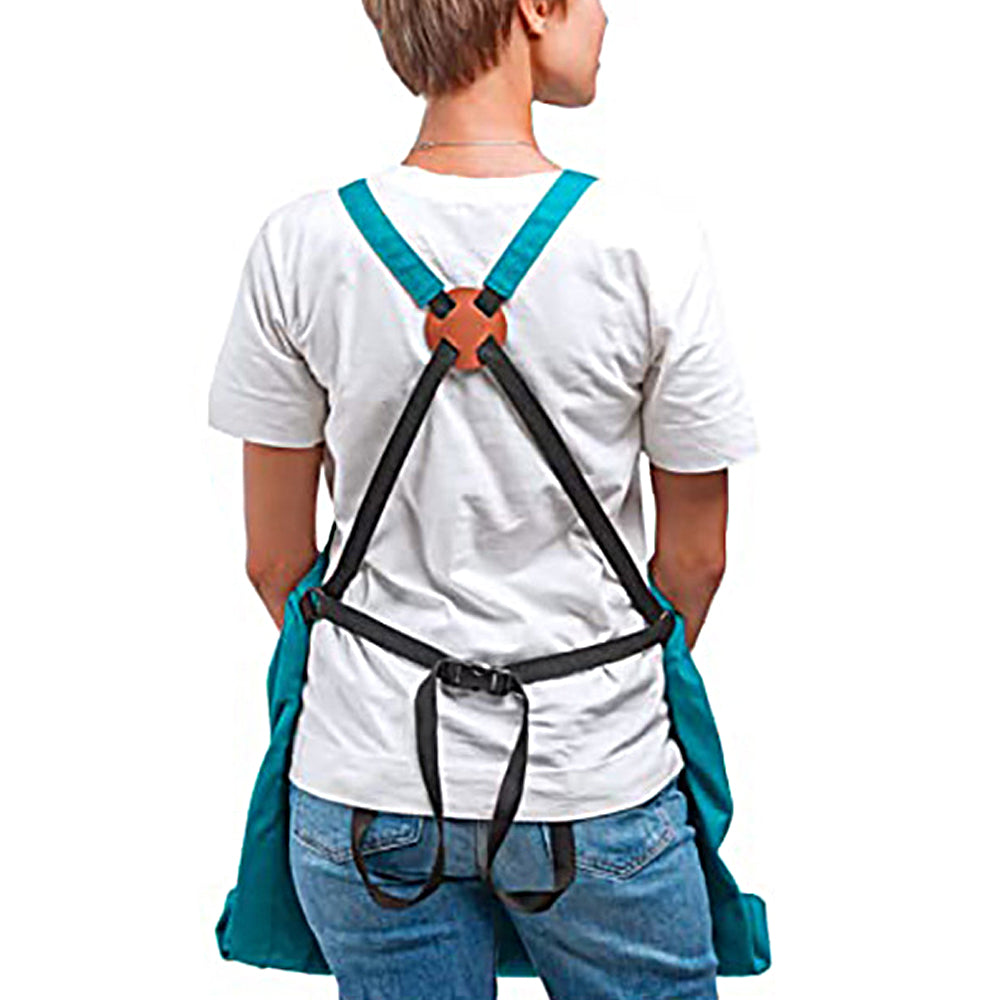 Gardening Apron with Pockets Harvest Weeding Garden Tools Blue