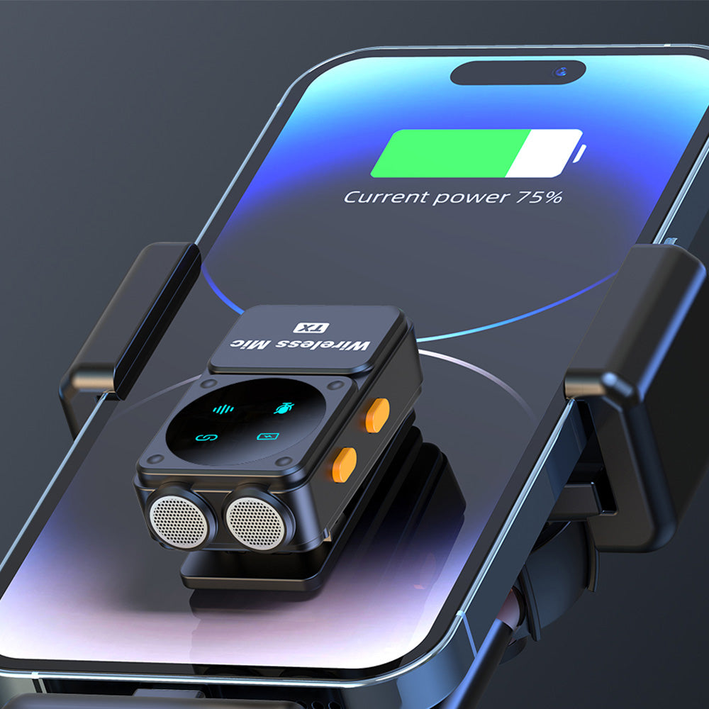 2Pcs Wireless Microphone with 2 Receivers for Lightning and USB C Device Plug ands Play Microphone