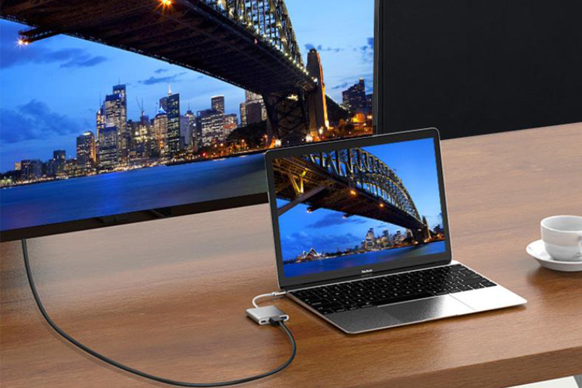 3 in 1 USB-C to HDMI Adapter Docking Station with USB 3.0 Ports for MacBook Lenovo