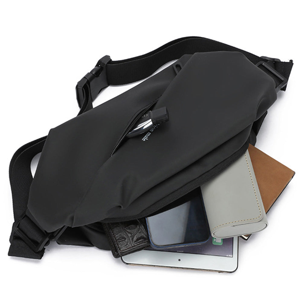 Travel Sling Bag Stylish Crossbody Bag Water-resistant Shoulder Bag for Sport Work Hiking Black