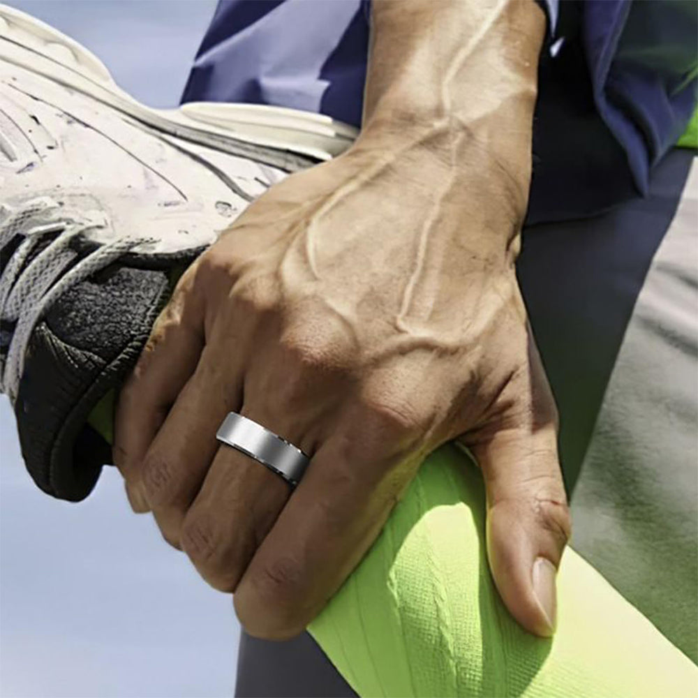 Gesture Control Smart Ring Waterproof Health Tracker - Silver