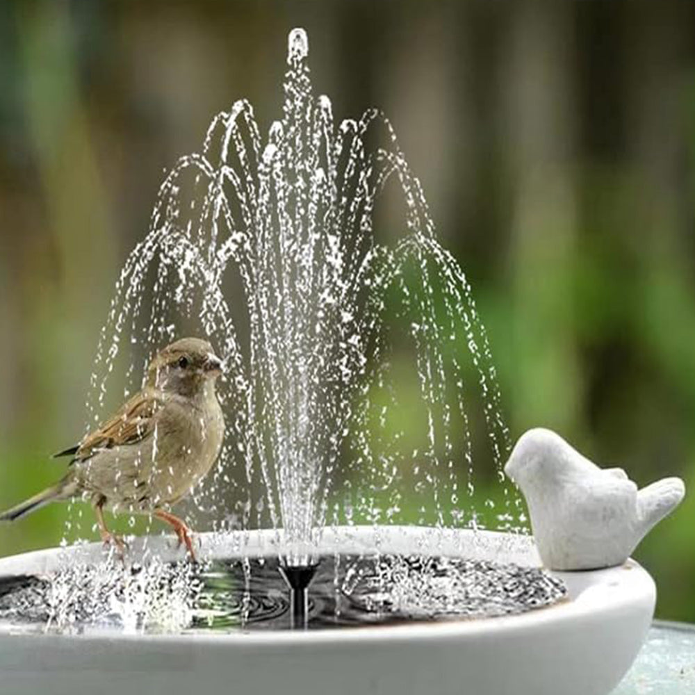 3-Tier Solar Bird Bath Fountain Waterfall Water Pump for Birdbath Garden Backyard Pond Pool Outdoor Decoration
