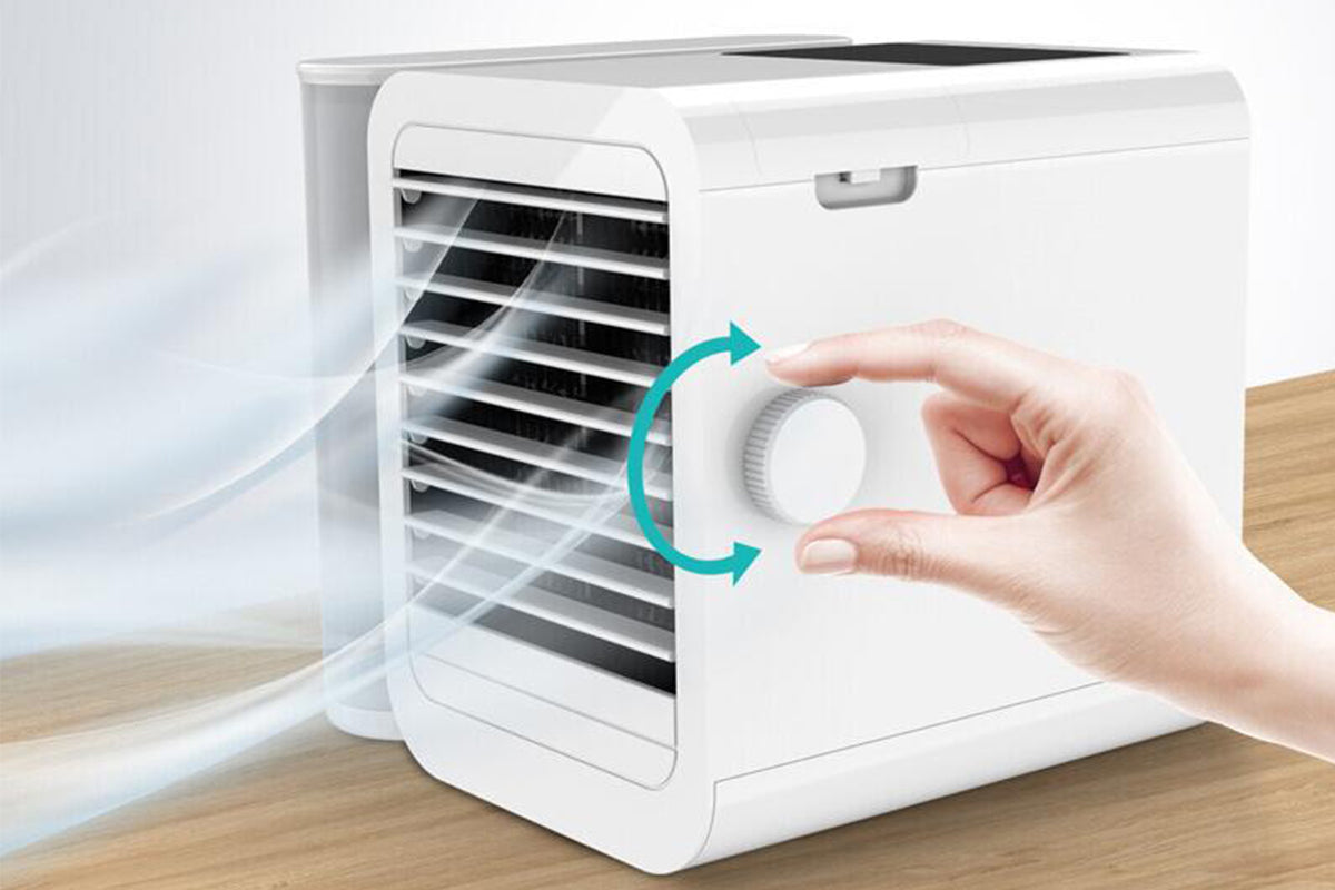 2Pcs Portable Air Conditioner Cooling Fan Evaporative Colourful Air Cooler with 1000ml Water Tank