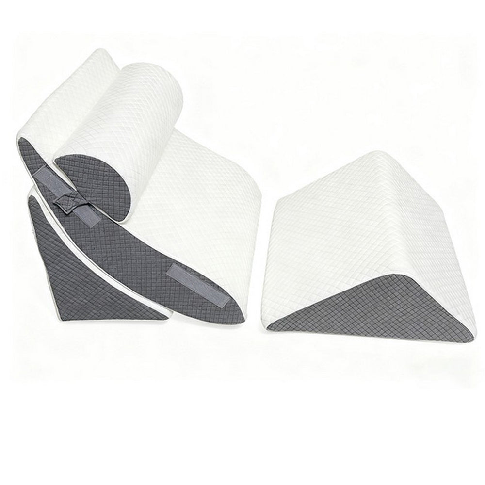 4Pcs Wedge Pillow Set for After Surgery Bed Wedge Pillow for GERD Snoring -Black