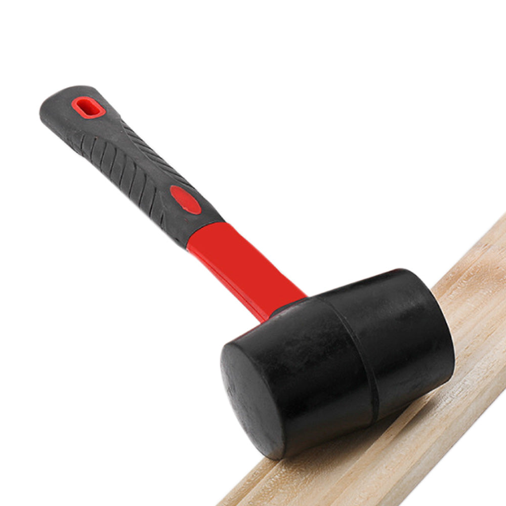 Rubber Mallet Hammer with Fiberglass Handle for Flooring & Camping