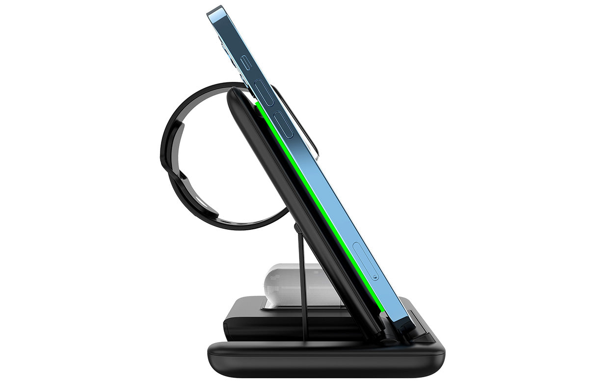 3-in-1 Fast Wireless Charger Stand Charging Station for iPhone Watch AirPods