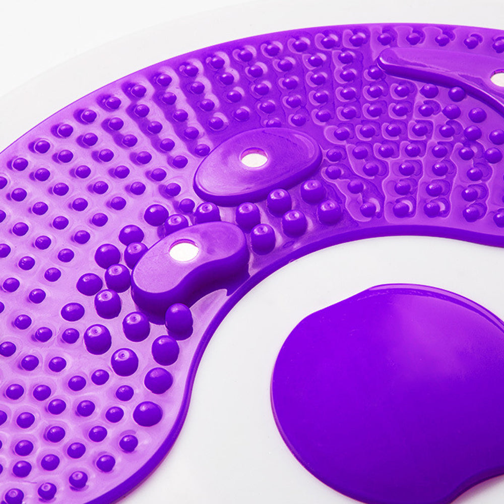 Twist Waist Board Magnetic Balance Board Foot Sole Massage Disc with Drawstrings Exercise Fitness Accessories Purple