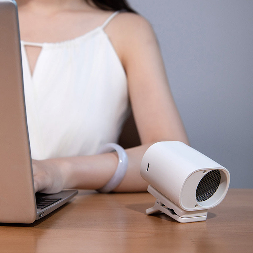 Car Clip-On Fan with LED Display ¨C 100-Speed Adjustable Portable Fan for Camping & Umbrella Use