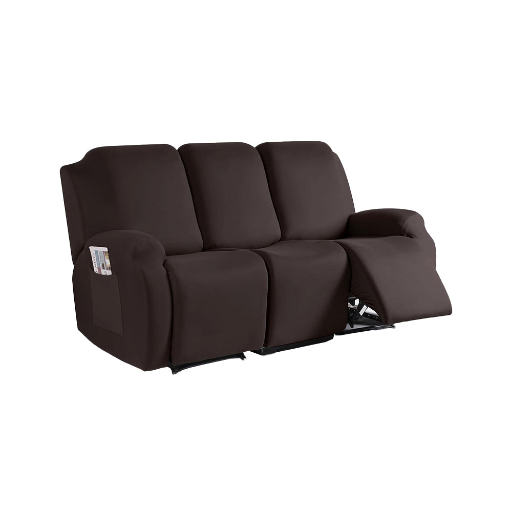 Full Wrapped Stretch Recliner Chair Cover Elastic Recliner Sofa Slipcover Coffee