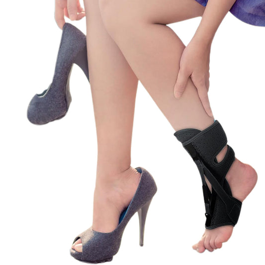 Plantar Fasciitis Night Splint Foot Drop and Achilles Brace Black