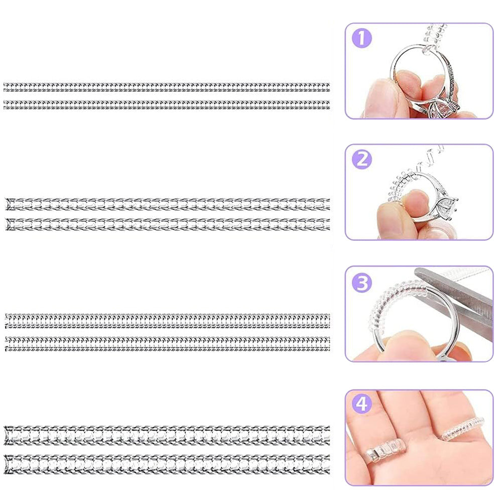 26Pcs Ring Sizers for Loose Rings Invisible Ring Guards Spacer Adjuster for Men and Women