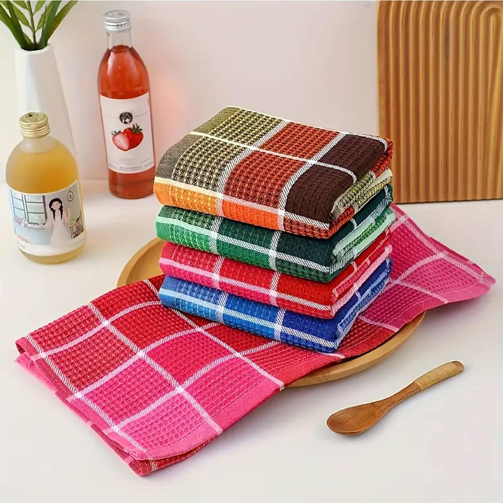 4PCS High Absorbent Kitchen Tea Towels ââ‚?Polyester Cotton Eco-Friendly