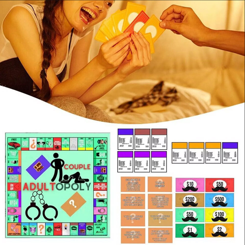 Couple Date Night Board Game Couple Adult Topoly Board Game Ideas Intimacy Card Game