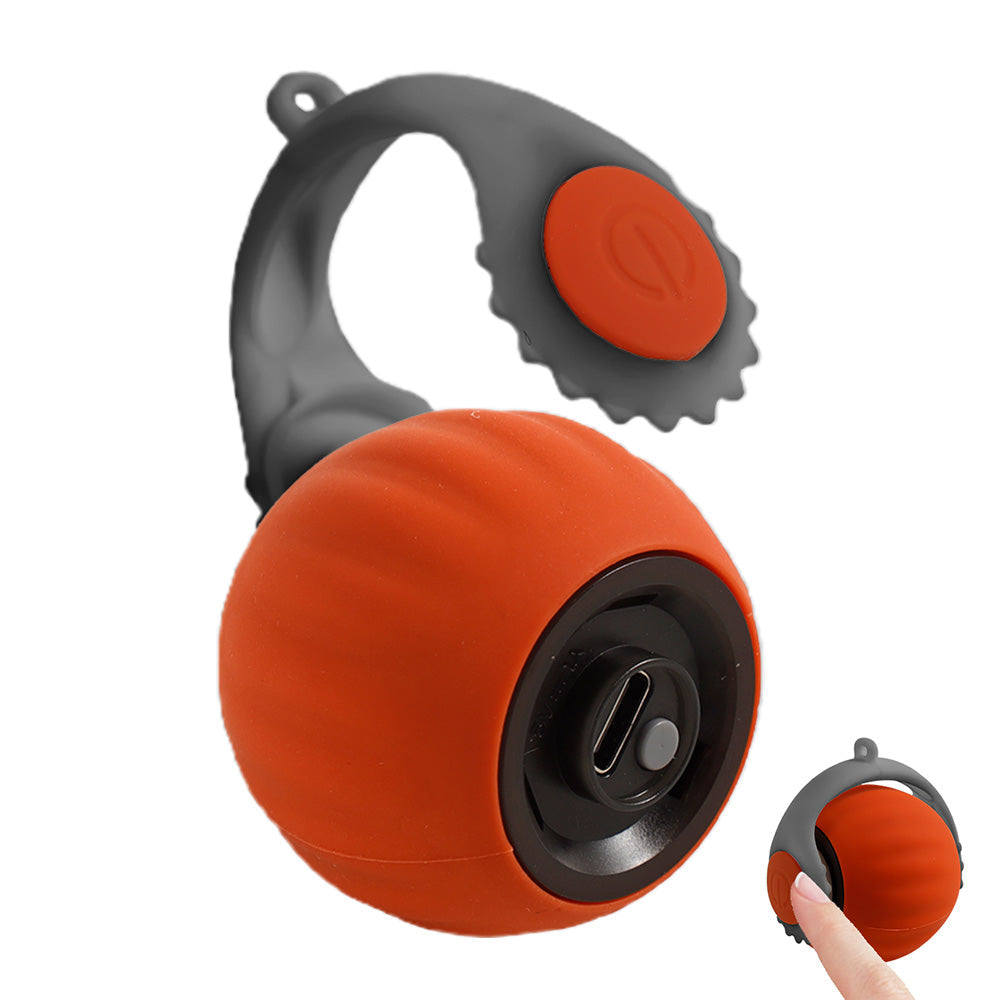 2-Mode Automatic Moving Ball Toy for Cats USB Rechargeable Interactive Cat Toy Orange