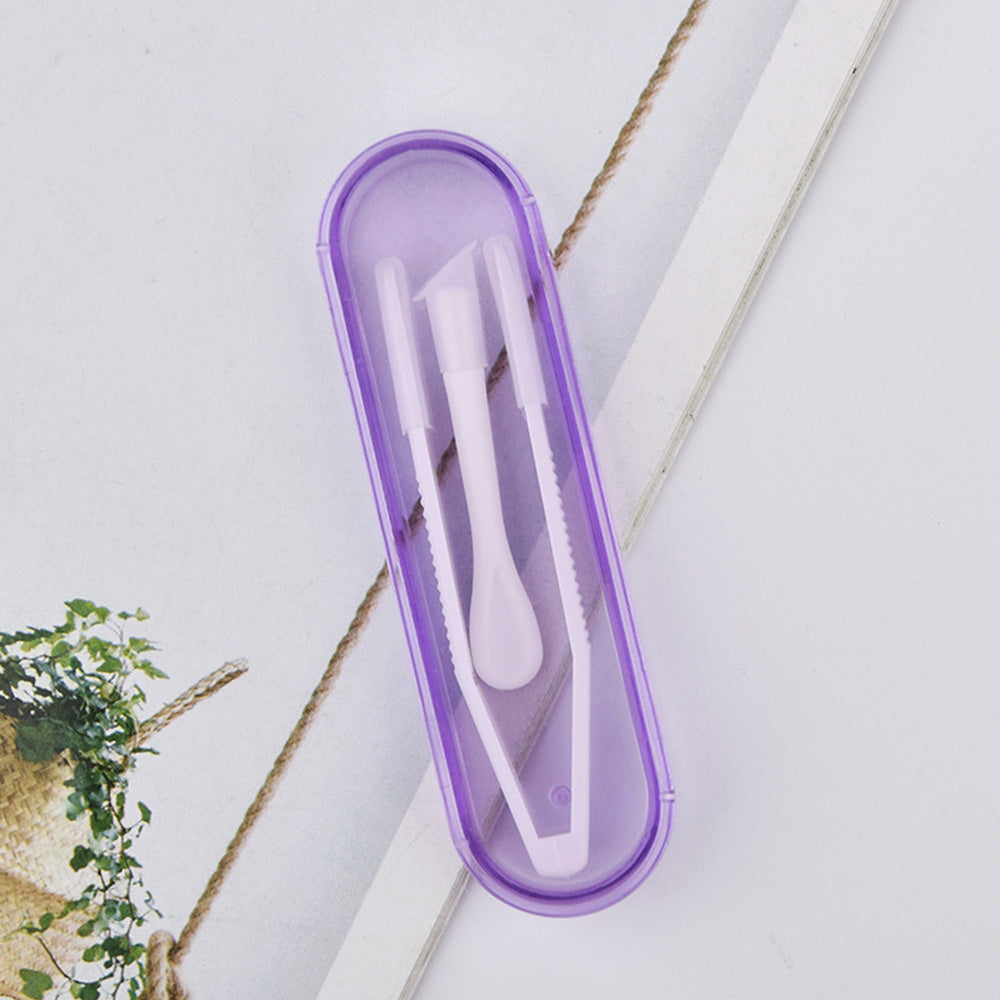 10 Piece Lens Tool Kit with Tweezers Applicator Remover - Purple