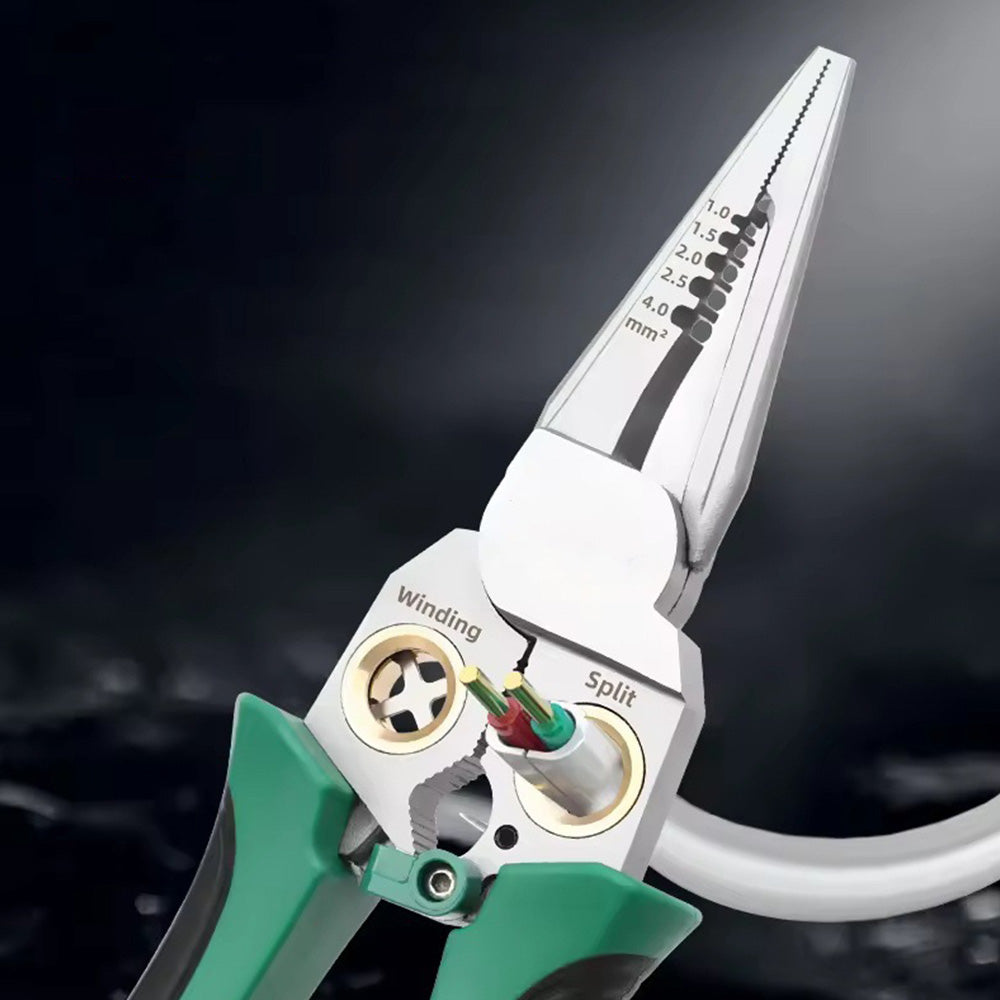 7-in-1 Stainless Steel Wire Crimper & Stripper Pliers for Electrical Work and DIY Repairs