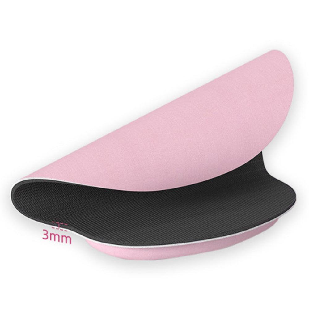 3Pcs Gaming Mouse Pad Mouse Pad with Wrist Rest Circle Curved Ergonomic Mousepad-Pink