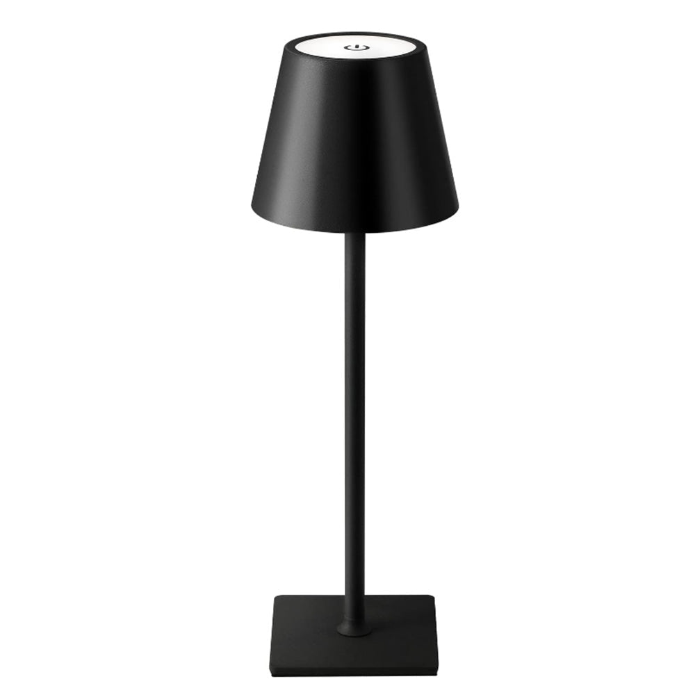 Cordless 3 Color Dimmable Table Lamp Rechargeable Modern LED Desk Lamp Black