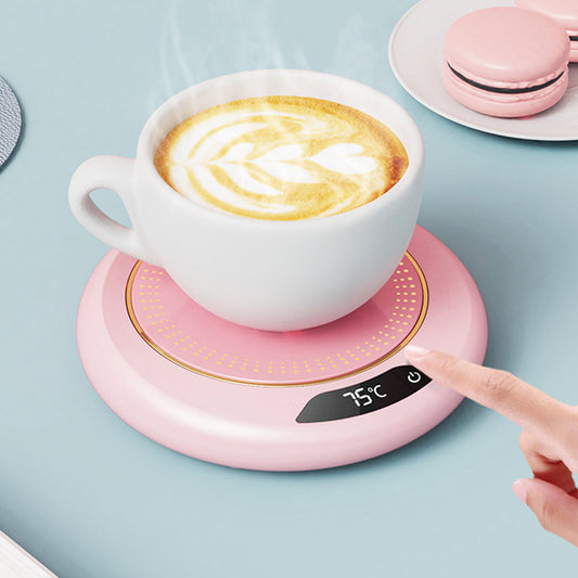 Smart Electric Coffee Mug Warmer 3 Heating Settings Cup Warmer for Coffee Tea Water Milk Pink