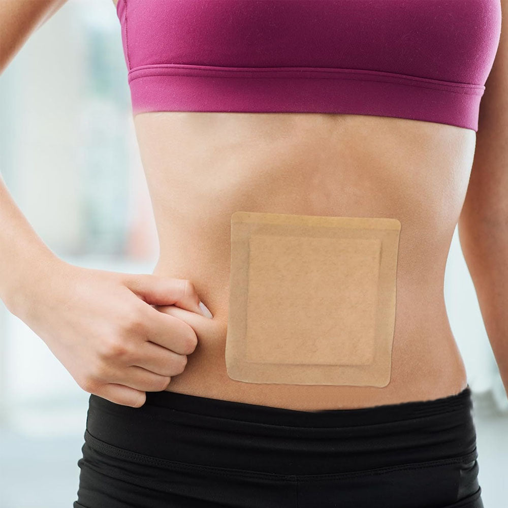 10Pcs Set Self-Adhesive Castor Oil Pack Wrap for Liver Detox
