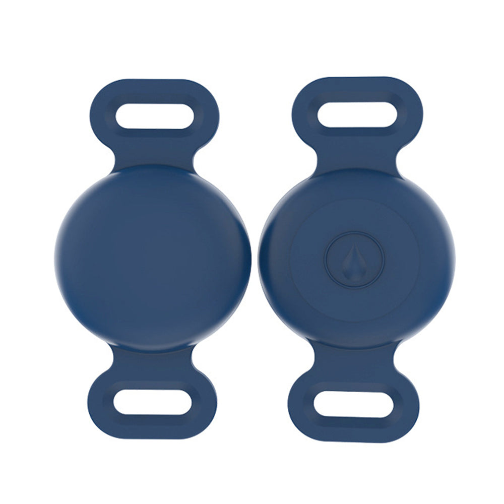 Ultra-Durable Anti-Lost Lightweight Silicone Waterproof Airtag Dog Collar Holder Cat Collar Cover-Dark Blue