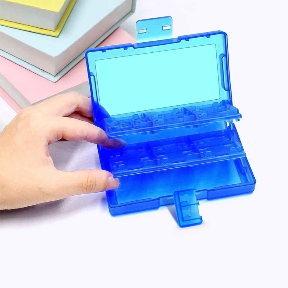 2-Pack 24-in-1 Game Card Storage Case Organizer Compatible with Nintendo Switch Blue
