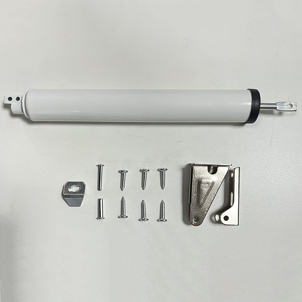 Automatic Door Closer with Hydraulic Buffer Adjustable Closing Speed-White