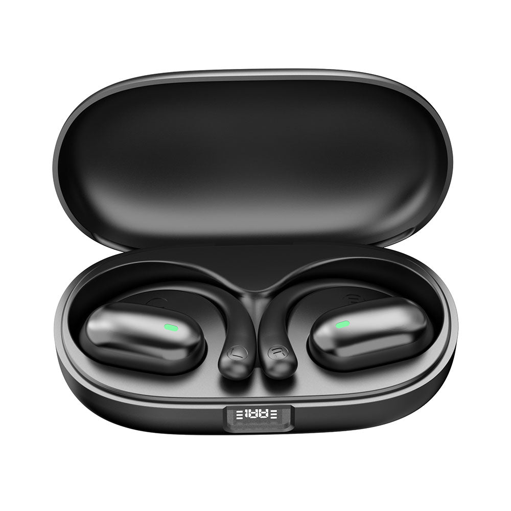 Open Ear Headphones Wireless Bluetooth Headphone with Digital Display for Sports Cycling Running Workout