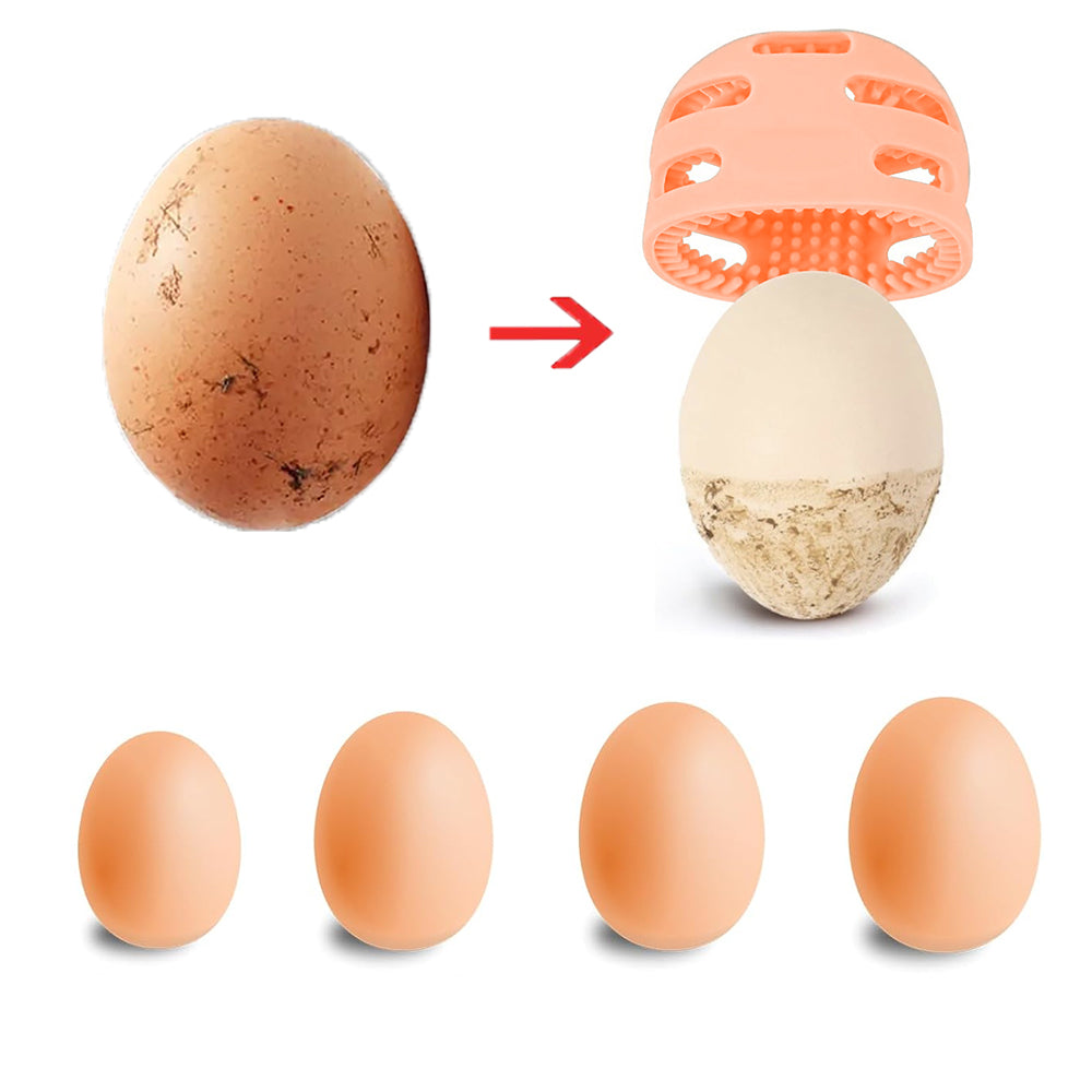 Set of 2Pcs Egg Cleaning Brush Fresh Egg Scrubber Reusable Egg Washing Tools Pink