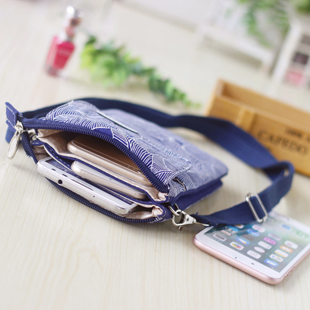 Small Cross-body Cell Phone Case Shoulder Bag Purse Pouch Handbag for Women Girls Blue