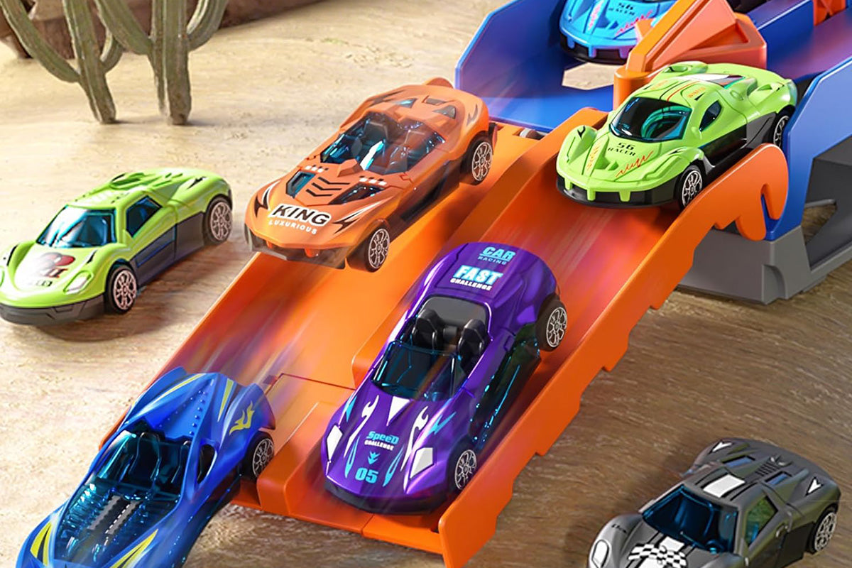 Dinosaur Car Truck Toys Set - Blue