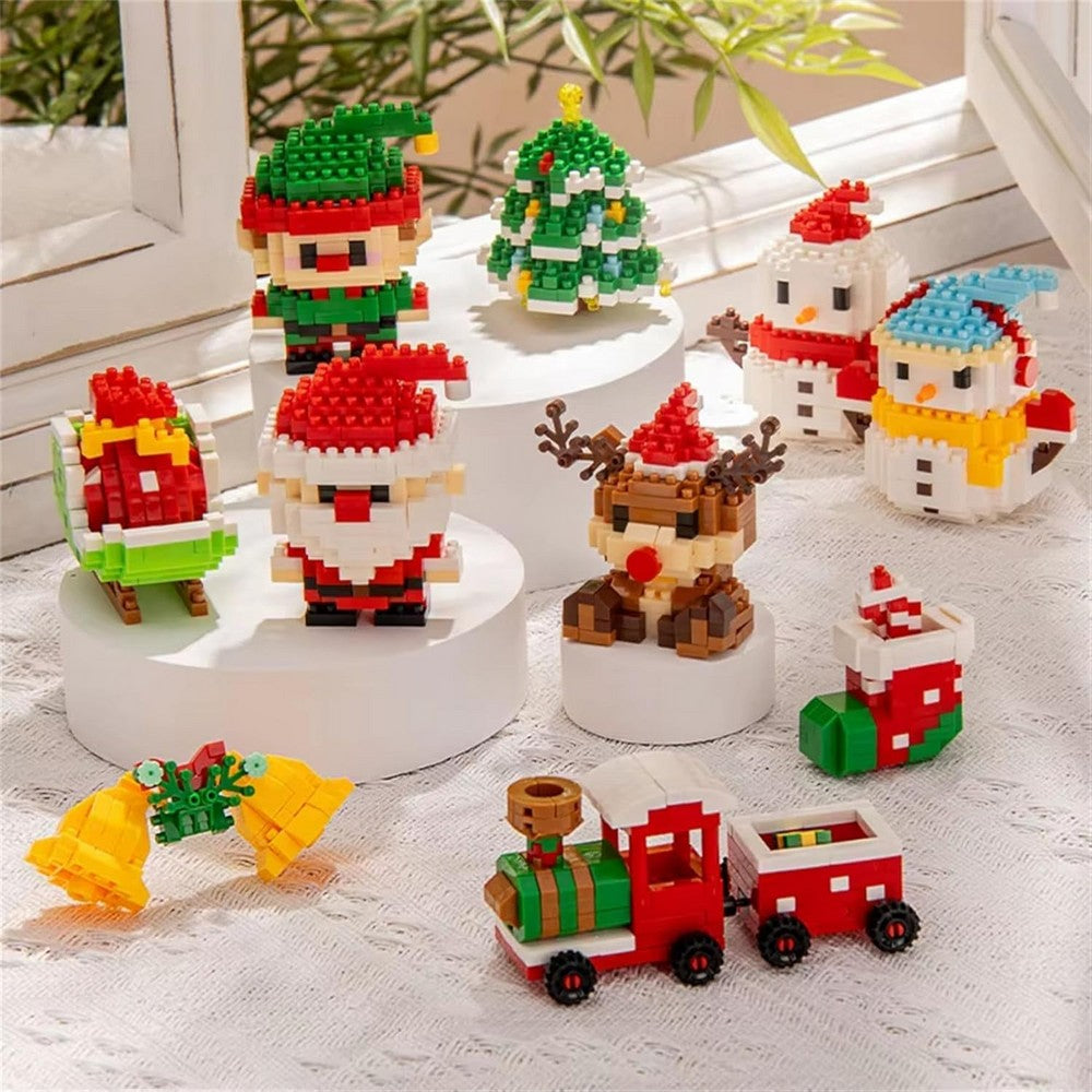 12Pcs Building Blocks Set Santa Claus Birthday Christmas Stocking Stuffers Gifts