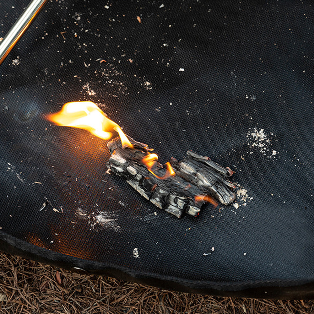 Camping Fireproof Mat Fire Pit Ember Blanket Flame Retardant Insulation Mat Firewood Bag