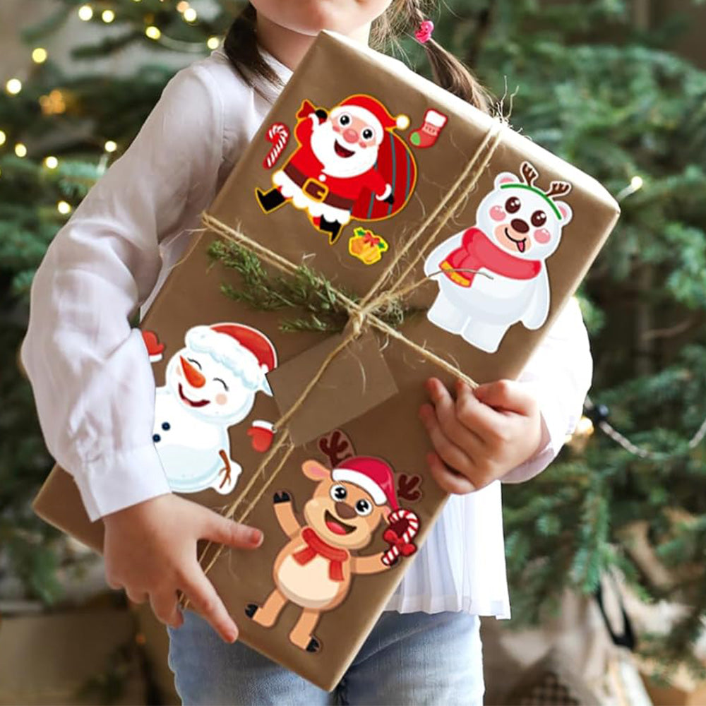 16Pcs Kids Christmas Stickers ¨C DIY Stocking Stuffers Crafts and Christmas Decorations