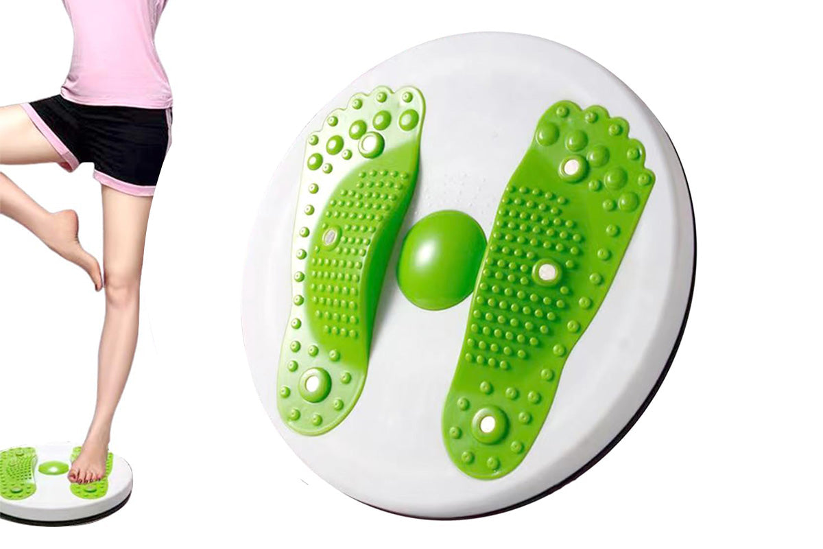 Twister Board with Foot Massage Waist Training Disc for Fitness and Weight Loss -Green