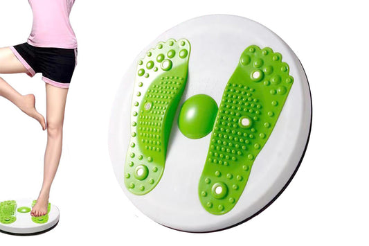 Twister Board with Foot Massage Waist Training Disc for Fitness and Weight Loss -Green