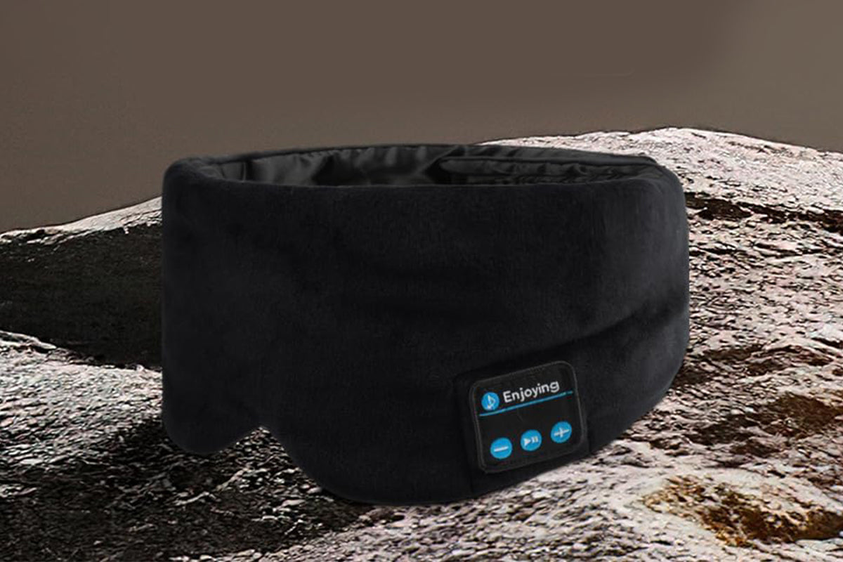 2Pcs Sleep Eye Mask Bluetooth Headphones Adjustable Sleep Headband Headphones for Sleeping Wireless Eye Cover Earbuds for Travel