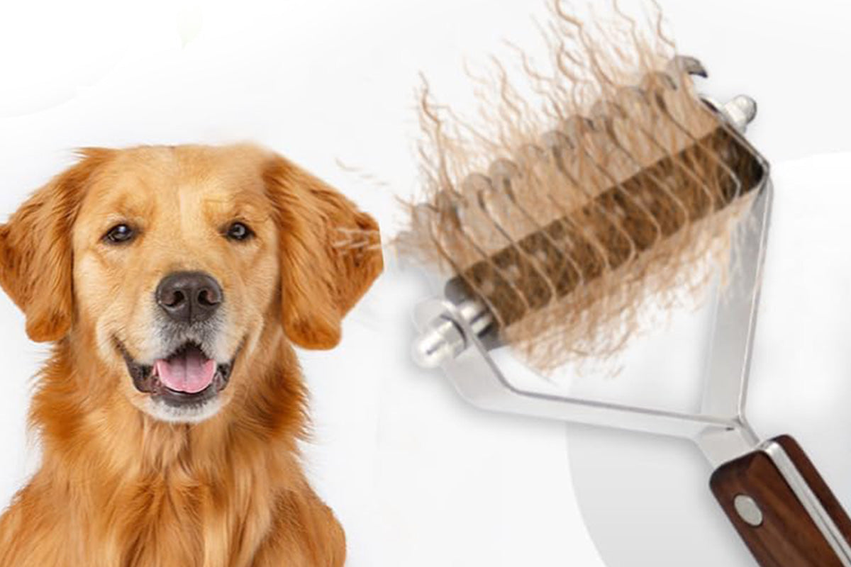 Large 2-Sided Undercoat Rake For Dogs And Cats Pet Grooming Brush Dematting Comb
