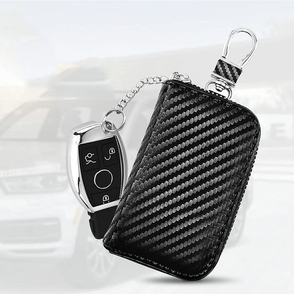 Faraday Bag Key Fob Protector RFID Signal Barrier Anti-Theft Pouch-Black