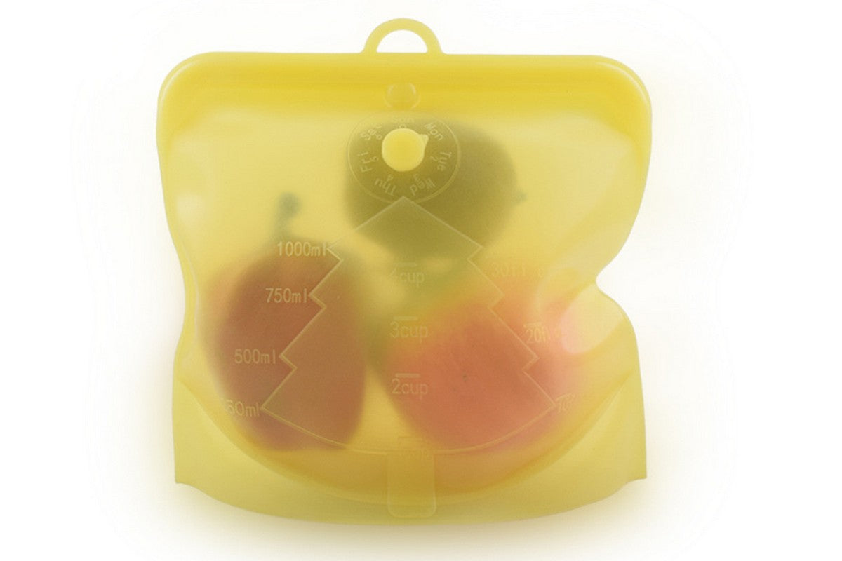 Dishwasher Safe Reusable Storage Bags fresh-keeping bag-Yellwo