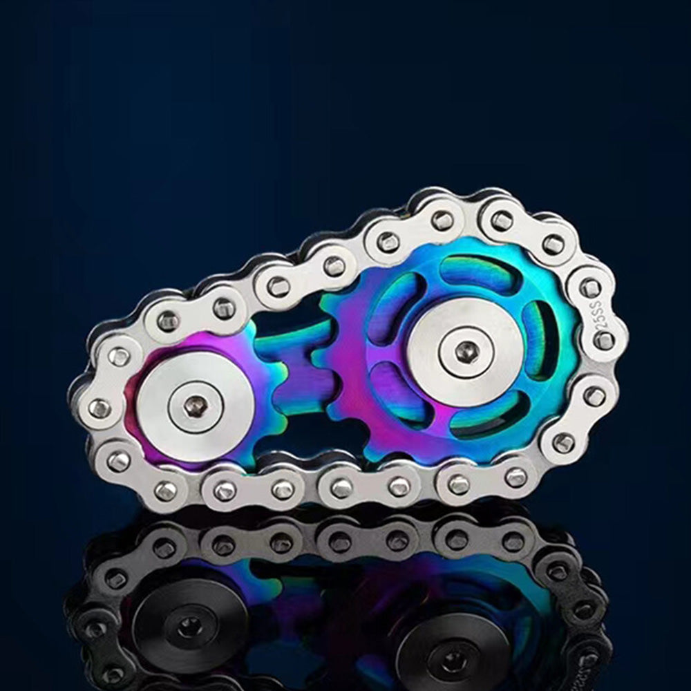 Bike Chain Fidget Toy Metal Spinner Stress Relief Focus Aid Mixture Color