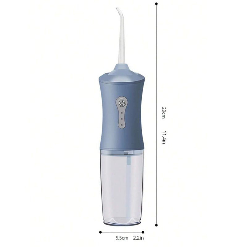 Cordless Water Flosser Portable 3-Mode Teeth Cleaner Rechargeable Oral Irrigator with 4 Jets Blue