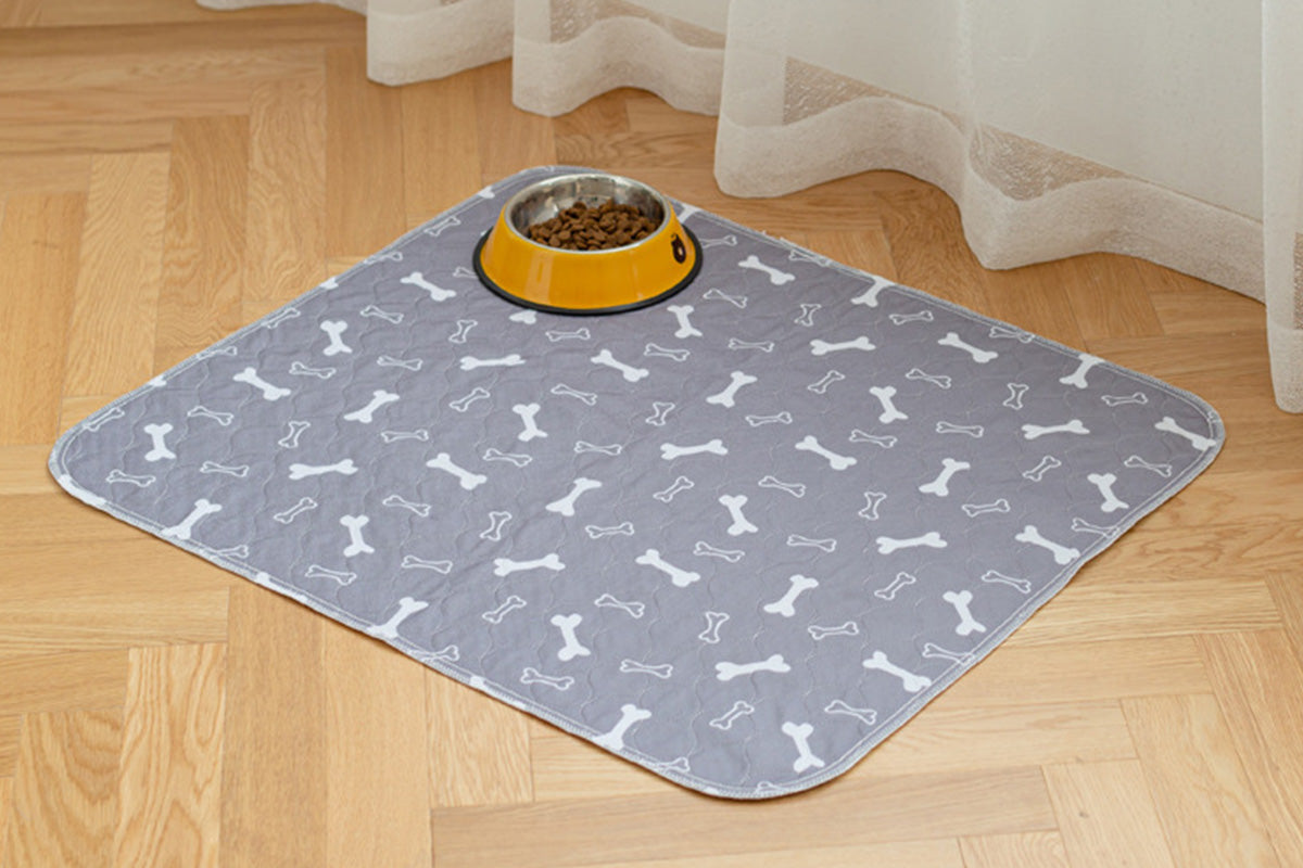 Washable Waterproof Reusable Dog Pee Pads Quick Absorbent Puppy Training Mat-Grey
