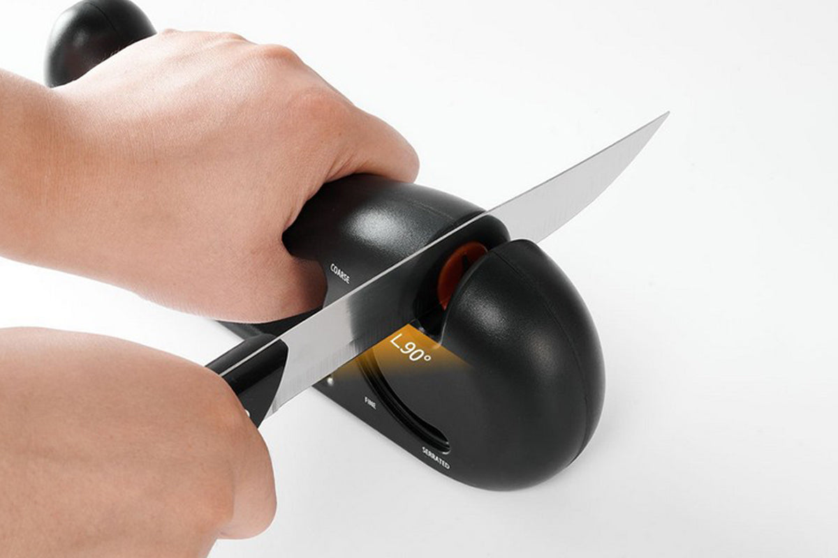 4-Stage Knife Sharpener Manual Serrated Knife Sharpener Tool for Kitchen Chef