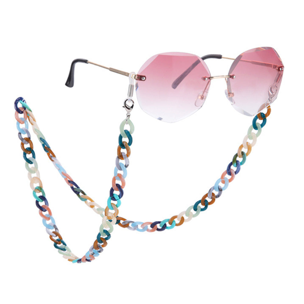 2Pcs Set Acrylic Eyeglass Chain Sunglasses Strap Reading Glasses Neck Cord