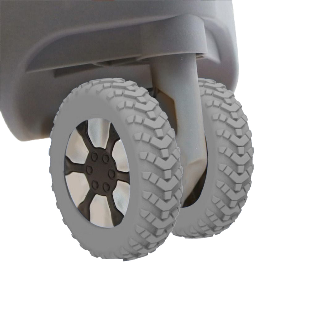 Set of 8Pcs Luggage Wheel Covers Silicone Suitcase Wheel Protectors Gray