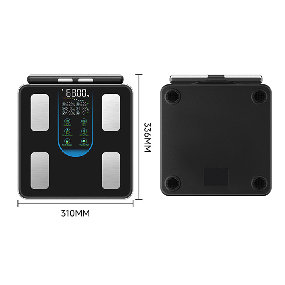 Smart Body Fat Scale 8 Electrode Dual Frequency Bluetooth Scale Measures 8 Key Metrics